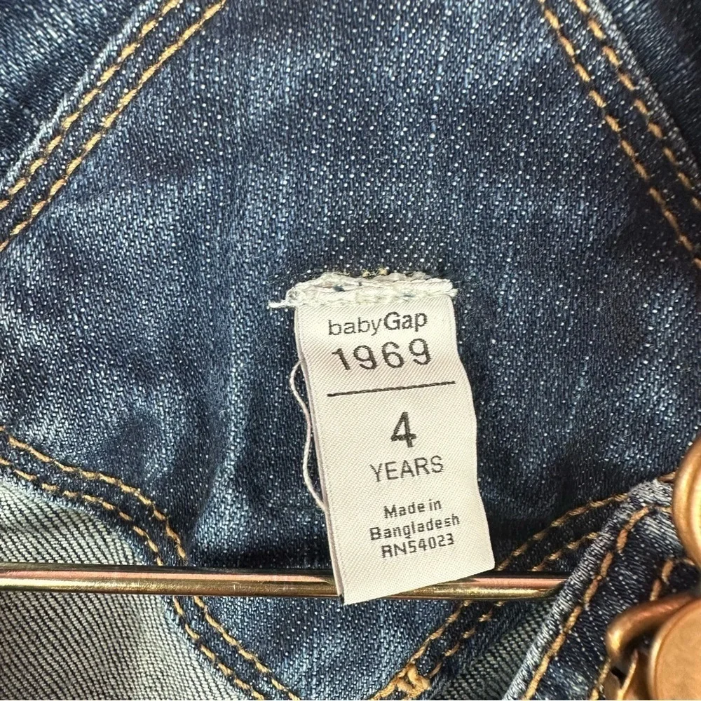 BabyGap Denim Overalls for Kids sz 4 cotton blend boho western